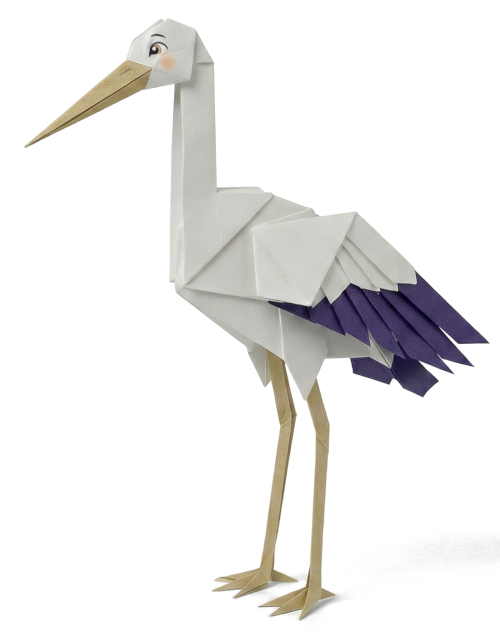 Flowtly stork illustration